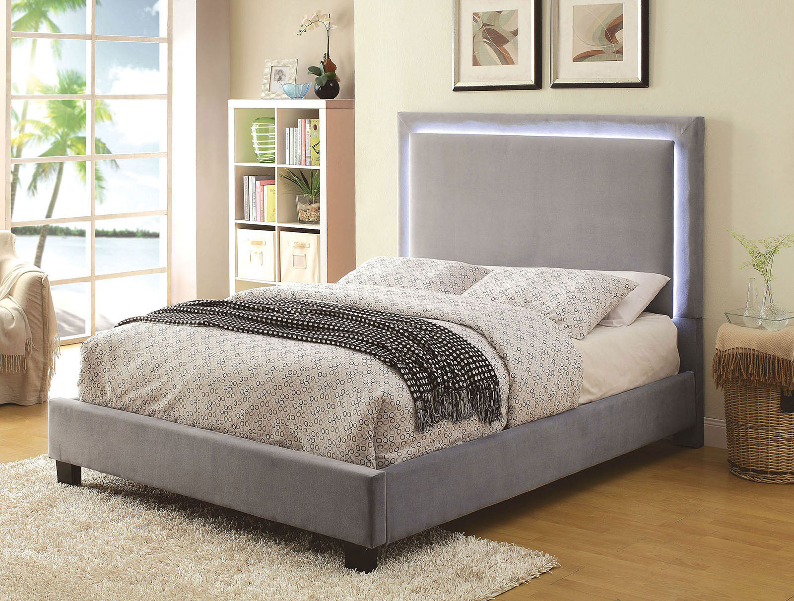 ERGLOW I - E.King Bed - CM7695GY-EK-BED-VN