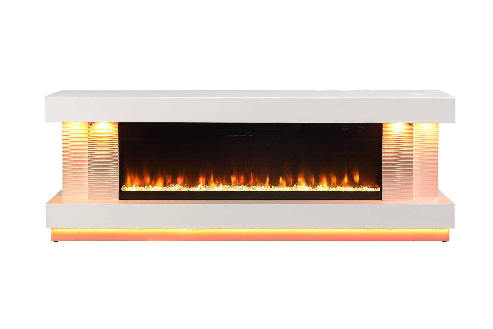 PESEUX - 71" TV Stand w/ Electric Fireplace - FM-AC8009WH-TV