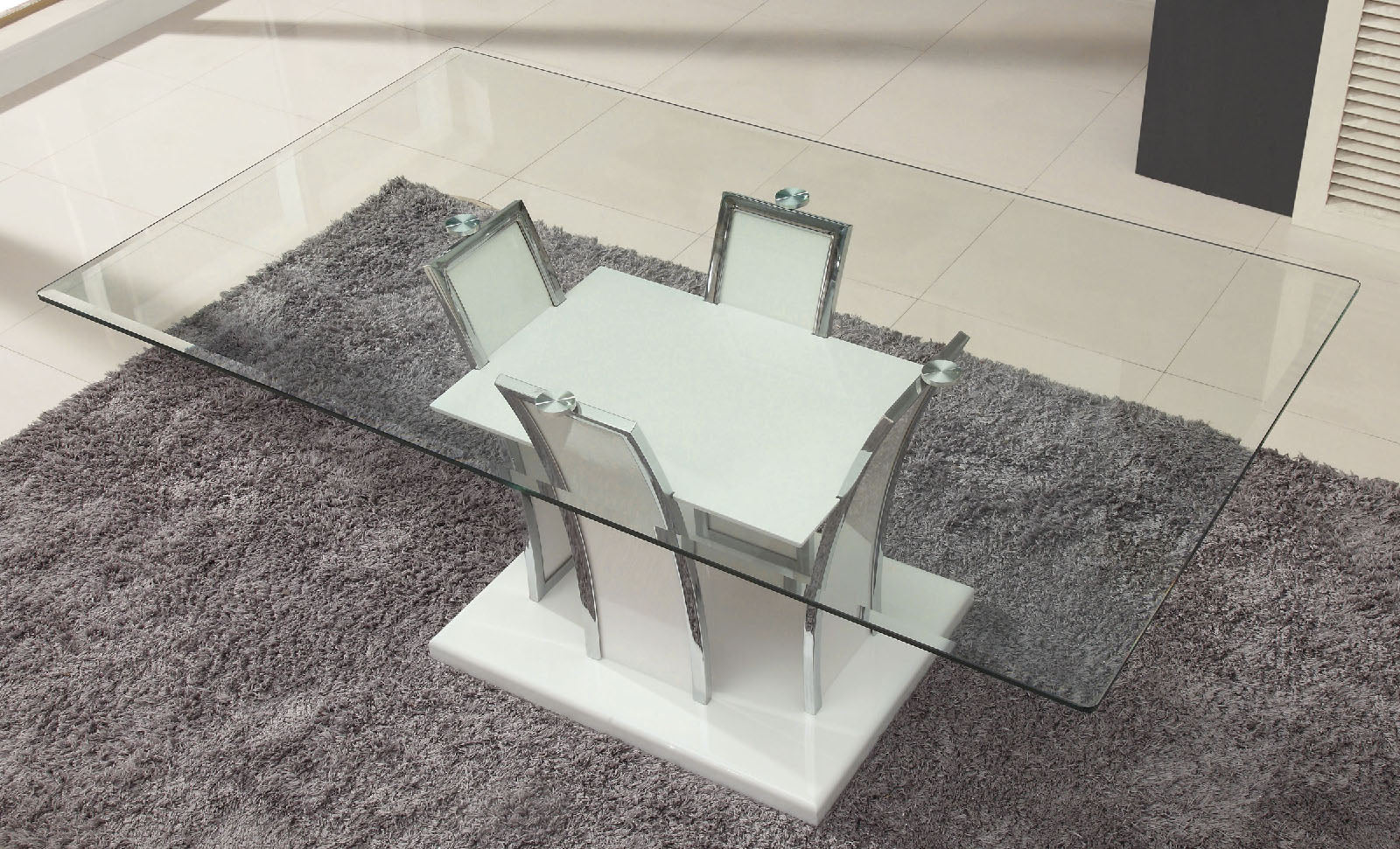 GLENVIEW - 7 Pc. Dining Table Set - CM8372WH-T-7PC-8370