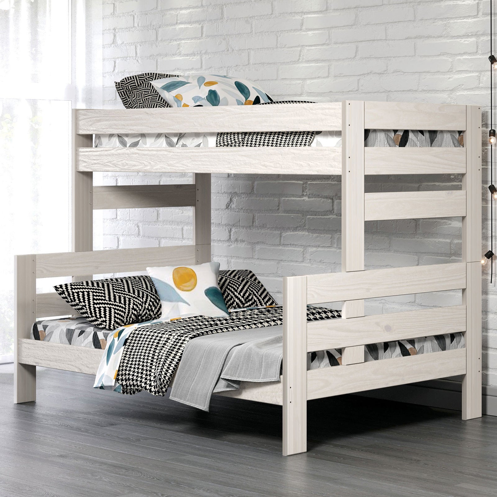 DAMARIS - Twin/Full Bunk Bed - AM-BK306WH-BED