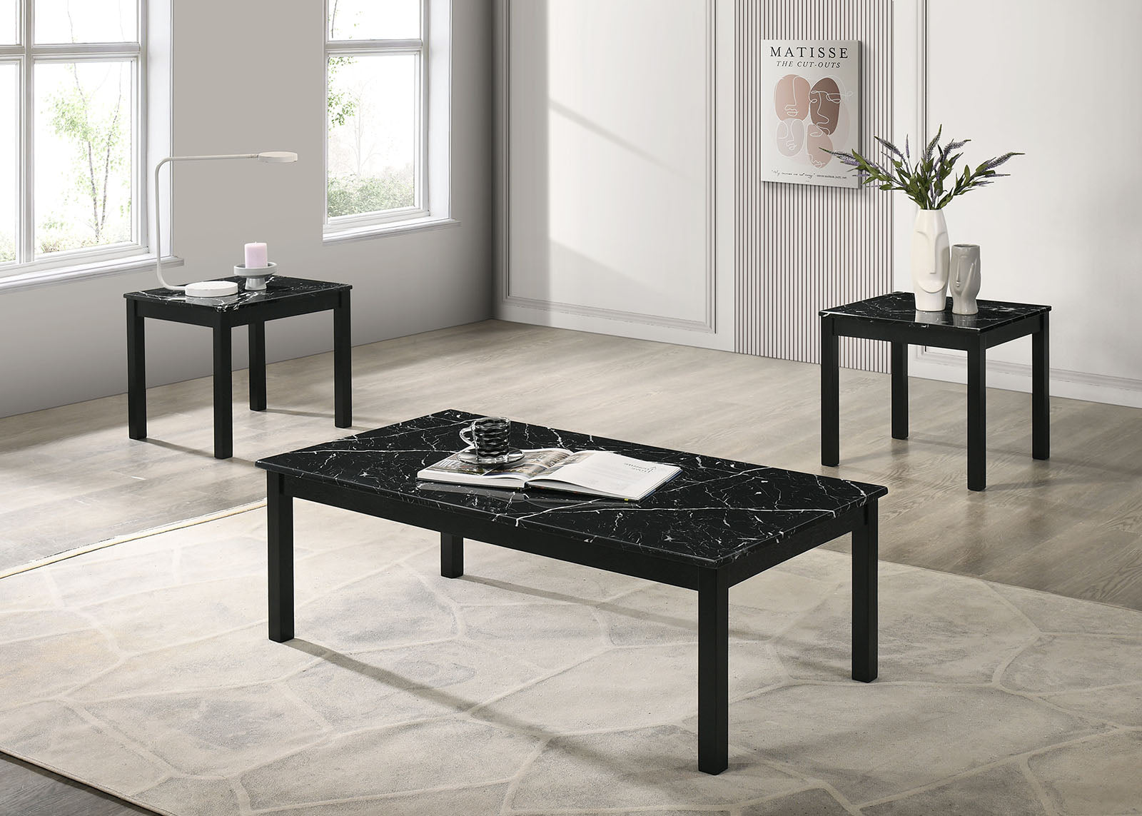 FINDLAY - 3 Pc. Table Set - FM42900BK-3PK