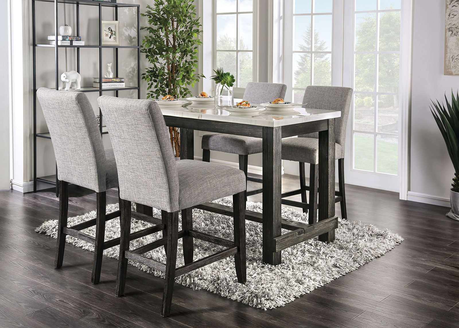 BRULE - 5 Pc. Counter Ht. Table Set - CM3736PT-LG-5PC