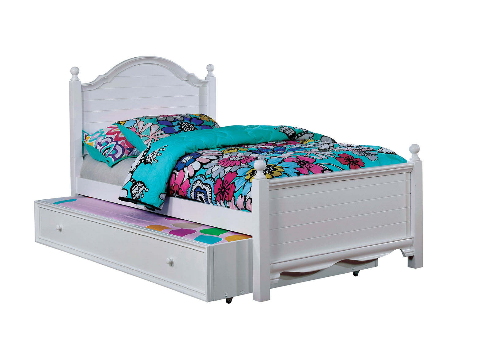 DANI - 4 Pc. Full Bedroom Set w/ Trundle - CM7159WH-F-4PC-TR