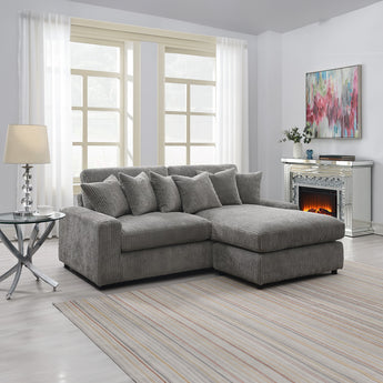 Tavia Reversible Sectional Sofa W/6 Pillows LV01882