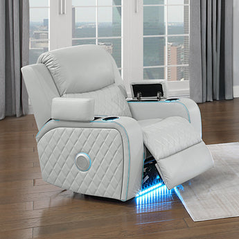 Elonzo Power Motion Recliner w w/LED, Power Headrest & Speaker LV05902