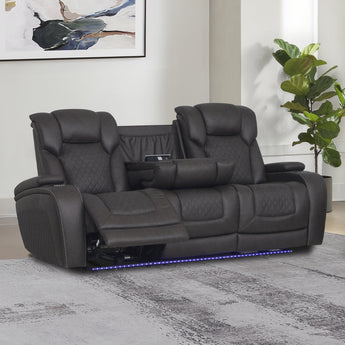 Wendell Power Motion Sofa w/Dropdown Table, Storage, USB & LED LV06220