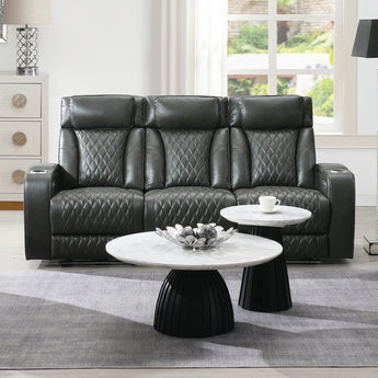Taddeo Power Motion Sofa w/Power Headrest, USB, Wireless Charger, LED & Reading Light LV06230