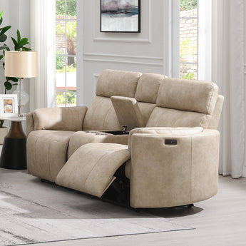 Elison Power Motion Loveseat w/Console & Storage LV07411
