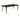 Danzel Dining Table w/Glasss Top