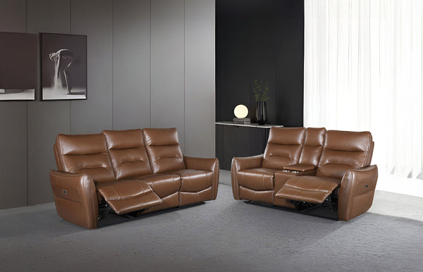 TERENTIUS - Power Sofa + Loveseat - FM69006BR-PM-2PC