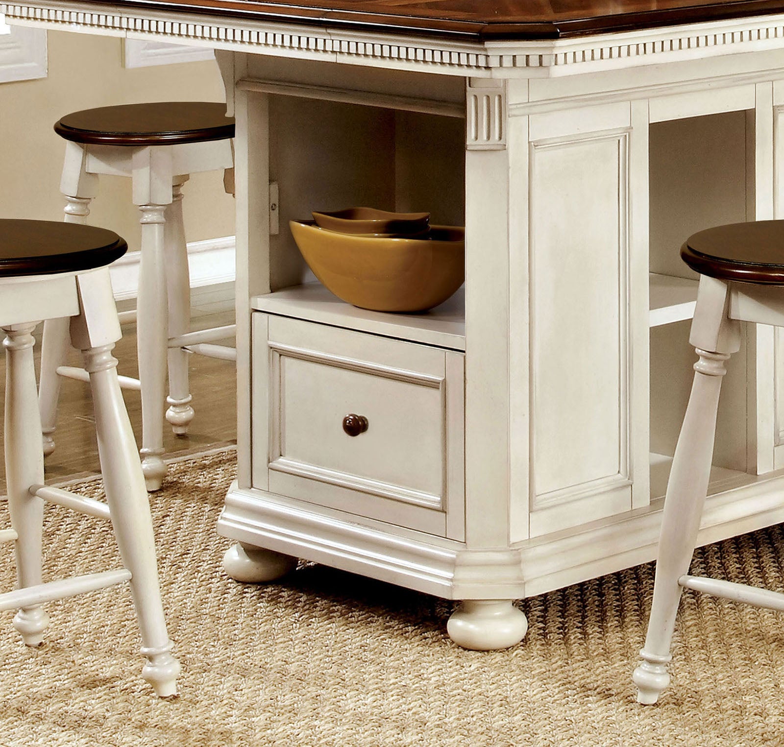 SABRINA - 9 Pc. Counter Ht. Table Set - CM3199WC-PT-9PC