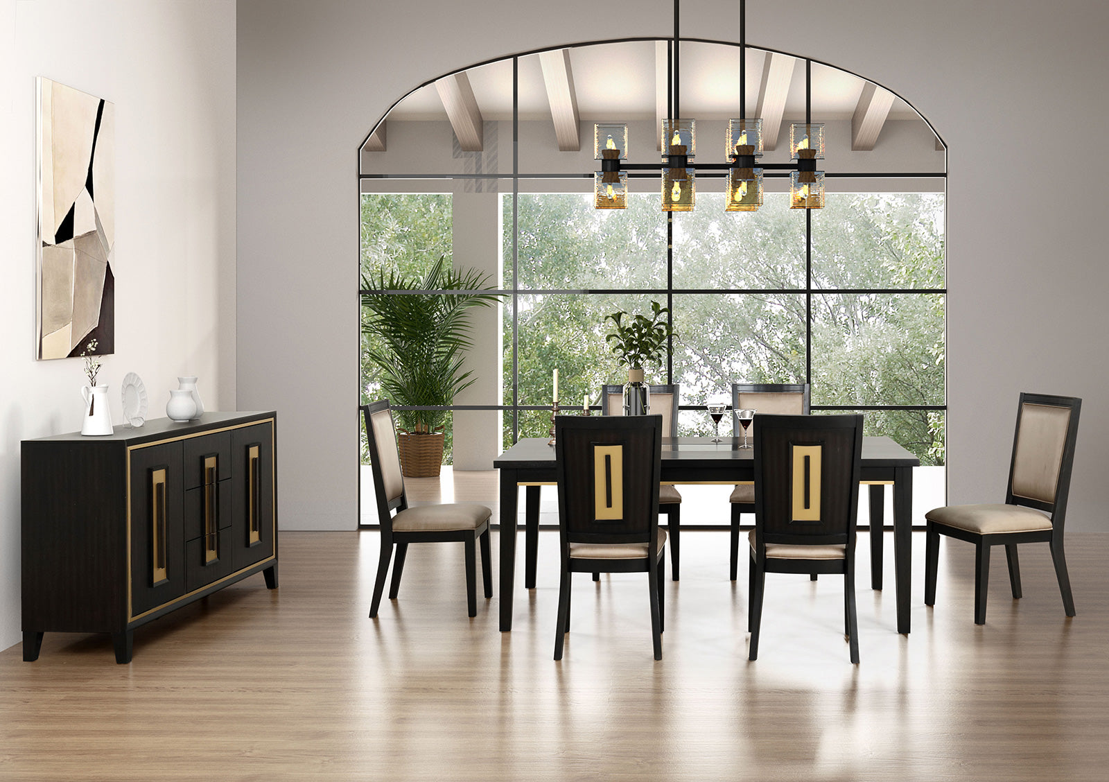 KENYADA - 7 Pc. Dining Table Set - FM3401ES-T-7PC