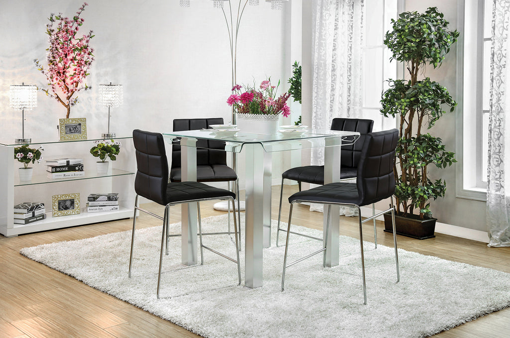 RICHFIELD - 5 Pc. Round Counter Ht. Table Set - CM3362PT-5PC-BK