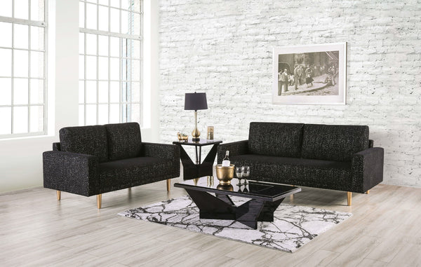 ELVERUM - Sofa + Loveseat - FM61000BK-2PC
