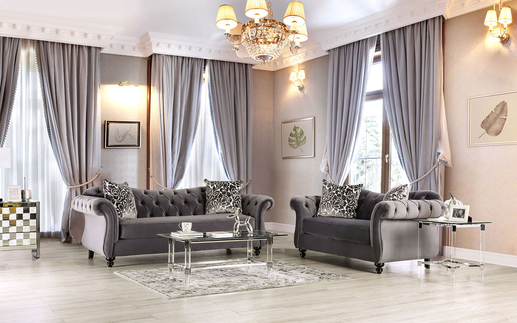 ANTOINETTE - Loveseat, Gray - SM2229-LV
