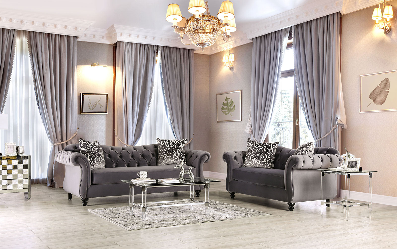 ANTOINETTE - Loveseat, Gray - SM2229-LV