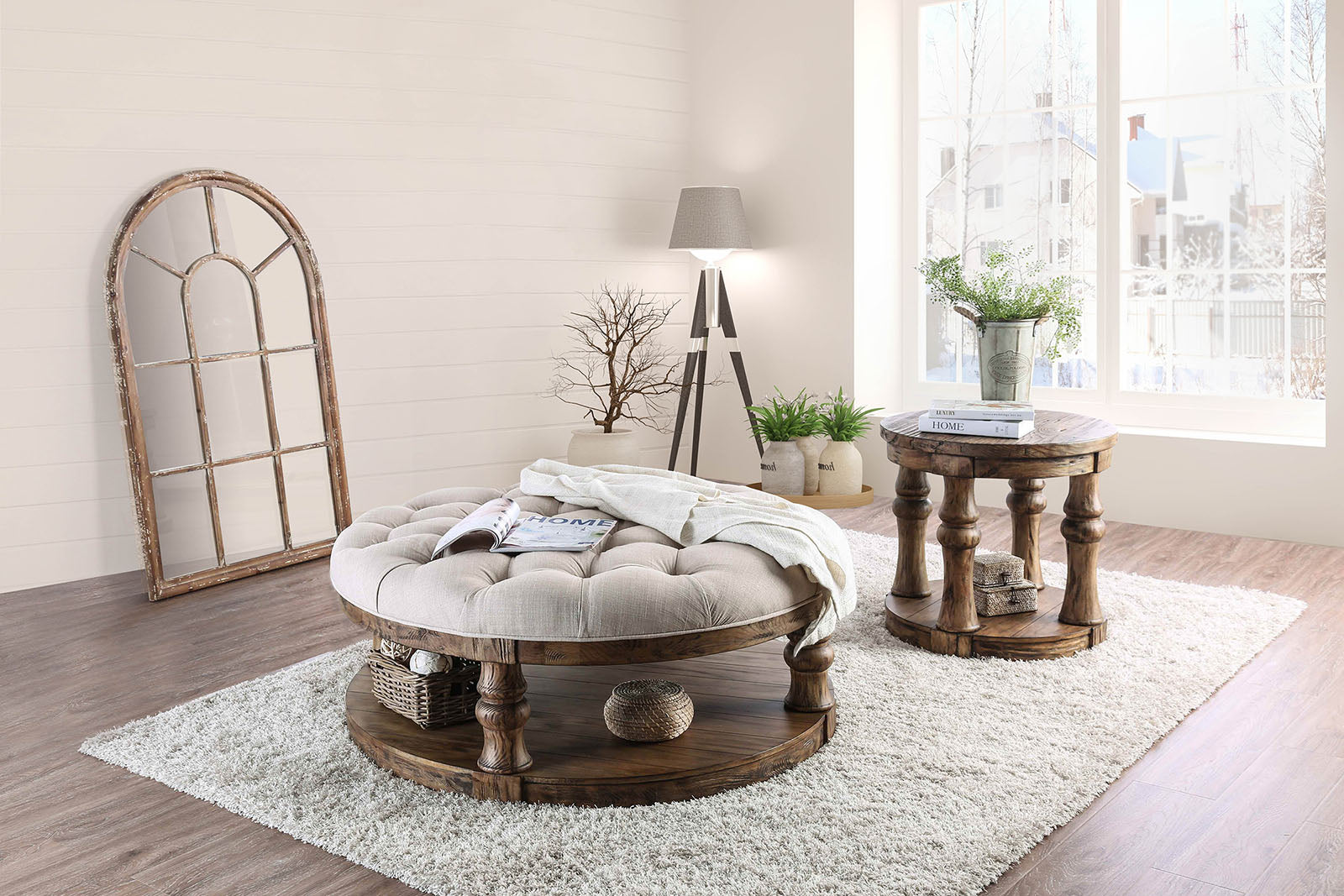 MIKA - Coffee Table w/ Cushion Top - CM4424A-F-C