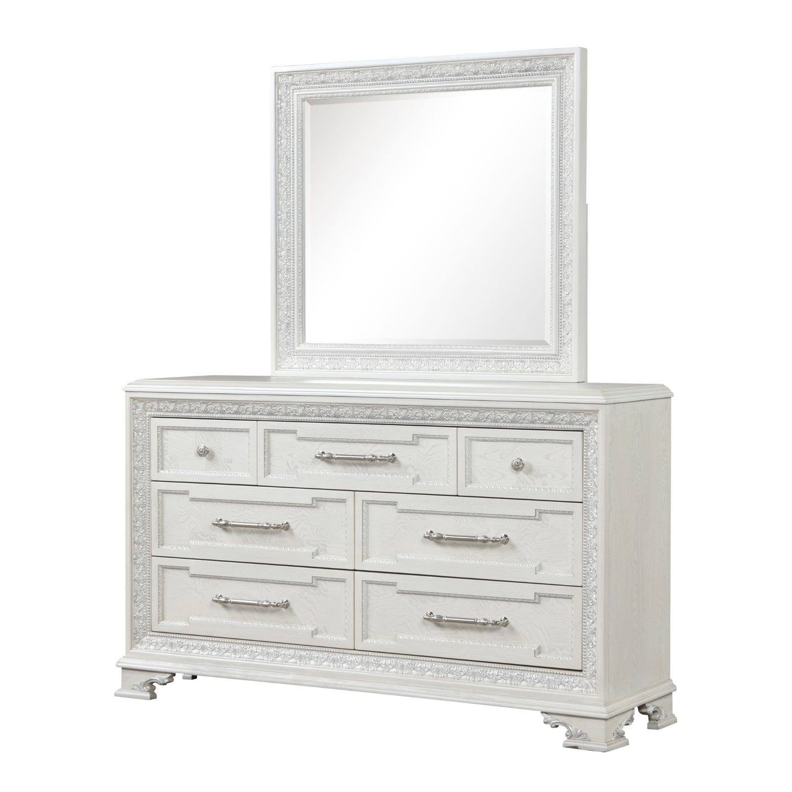 STELLA MIA - 4 Pc. Queen Panel Bedroom Set - FM70000WH-Q-W-4PC