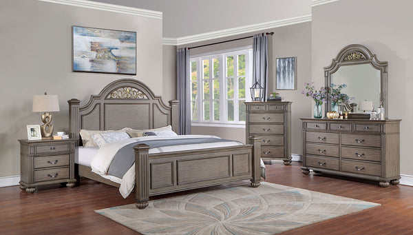 SYRACUSE - E.King Bed - CM7129GY-EK-BED
