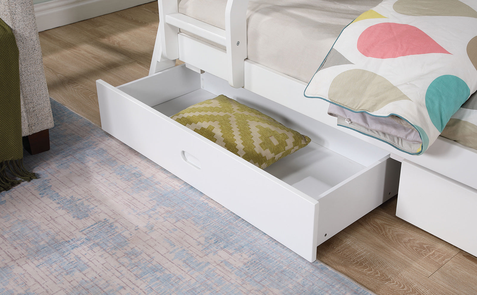EMILEE - Twin/Full Bunk Bed, White - FM-BK003WH-BED