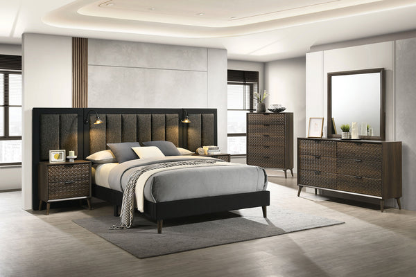 CHALFONT - E.King Bed, Dark Brown - FM7272DB-EK
