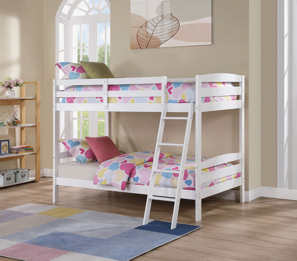CANDICE - Twin/Twin Bunk Bed, White - FM-BK002WH