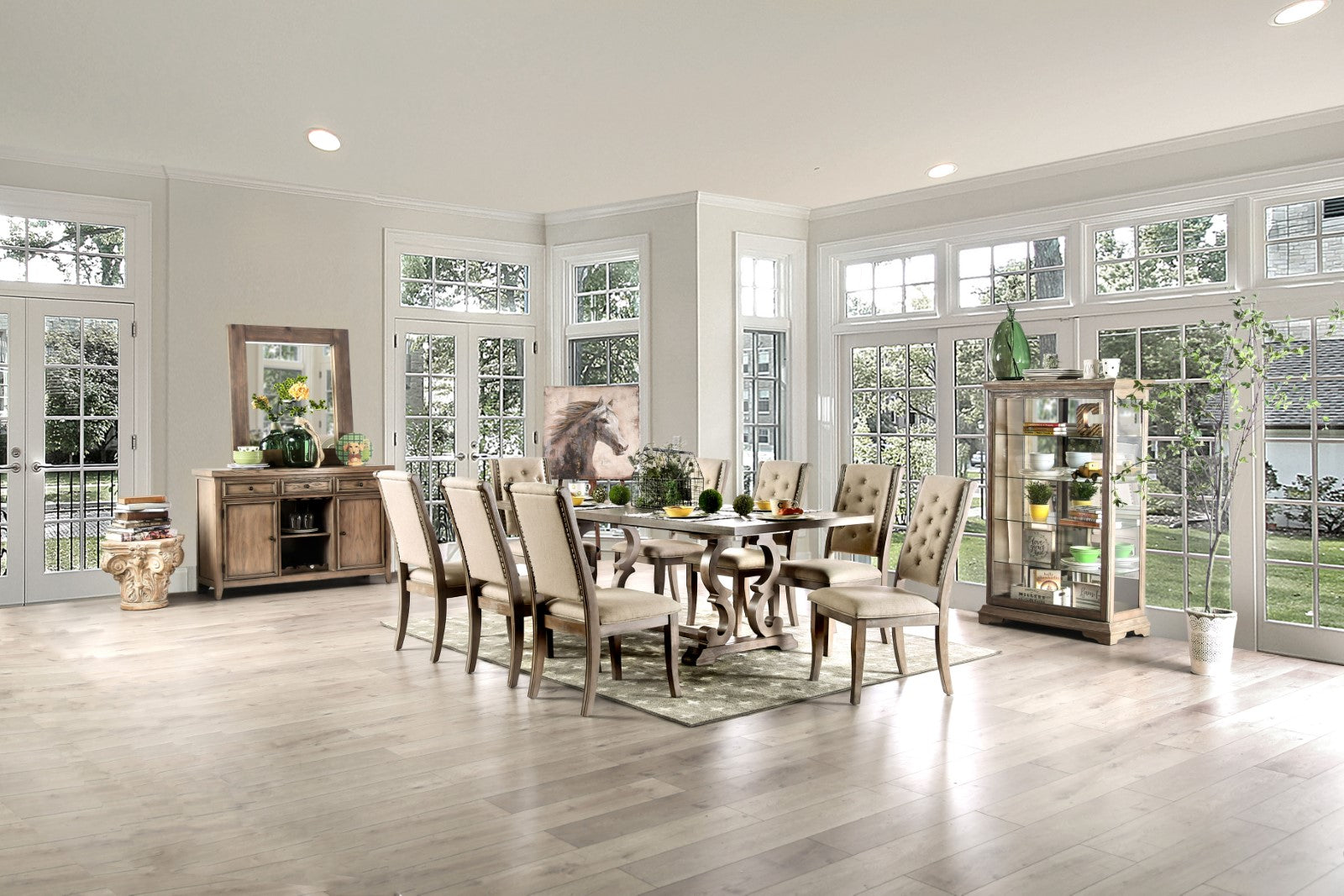 PATIENCE - 9 Pc. Dining Table Set - CM3577T-9PC