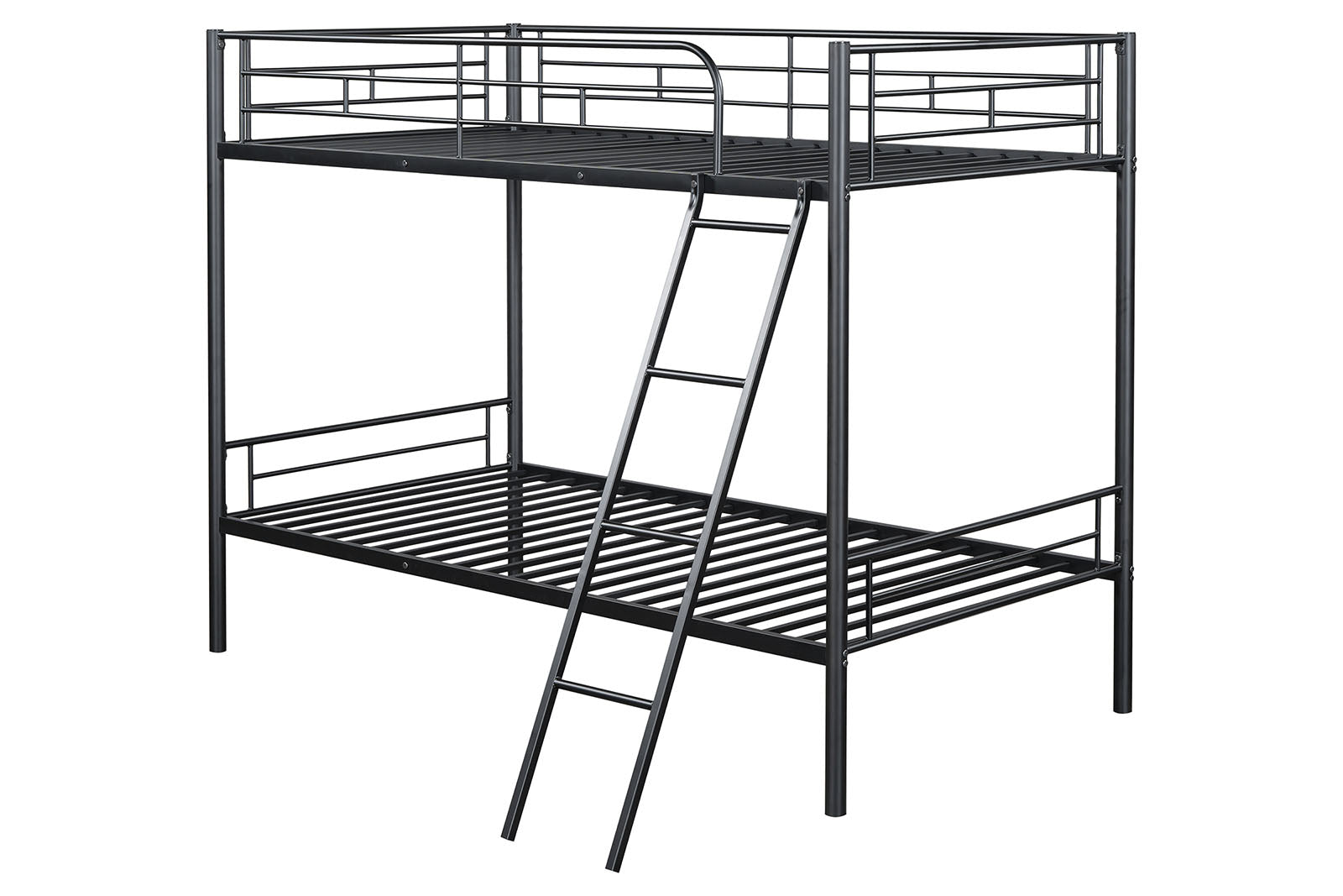 HECTOR - Twin/Twin Metal Bunk Bed (K/D), Black - FM-BK903BK-TT