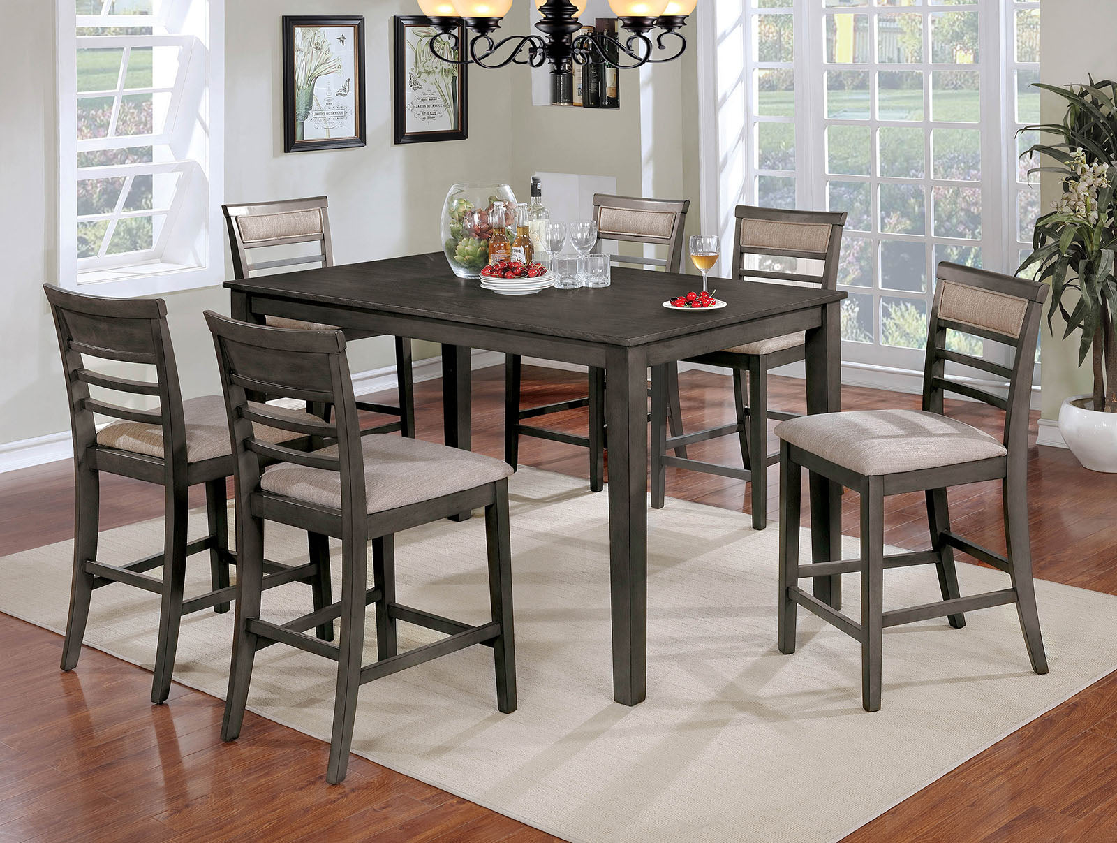 FAFNIR - 7 Pc. Counter Ht. Table Set - CM3607PT-7PK