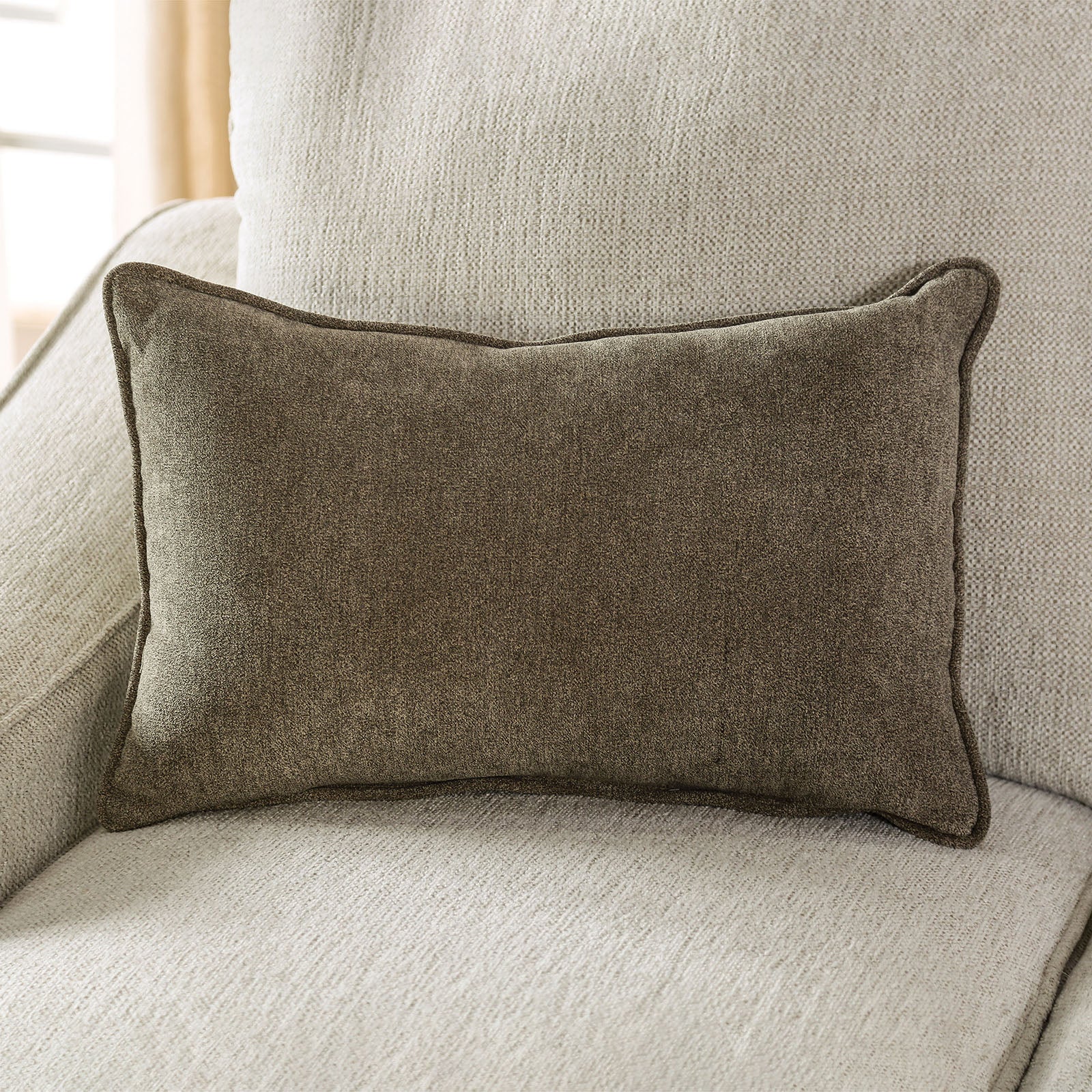MORNINGTON - Sectional, Ivory/Brown - SM5416-SECT