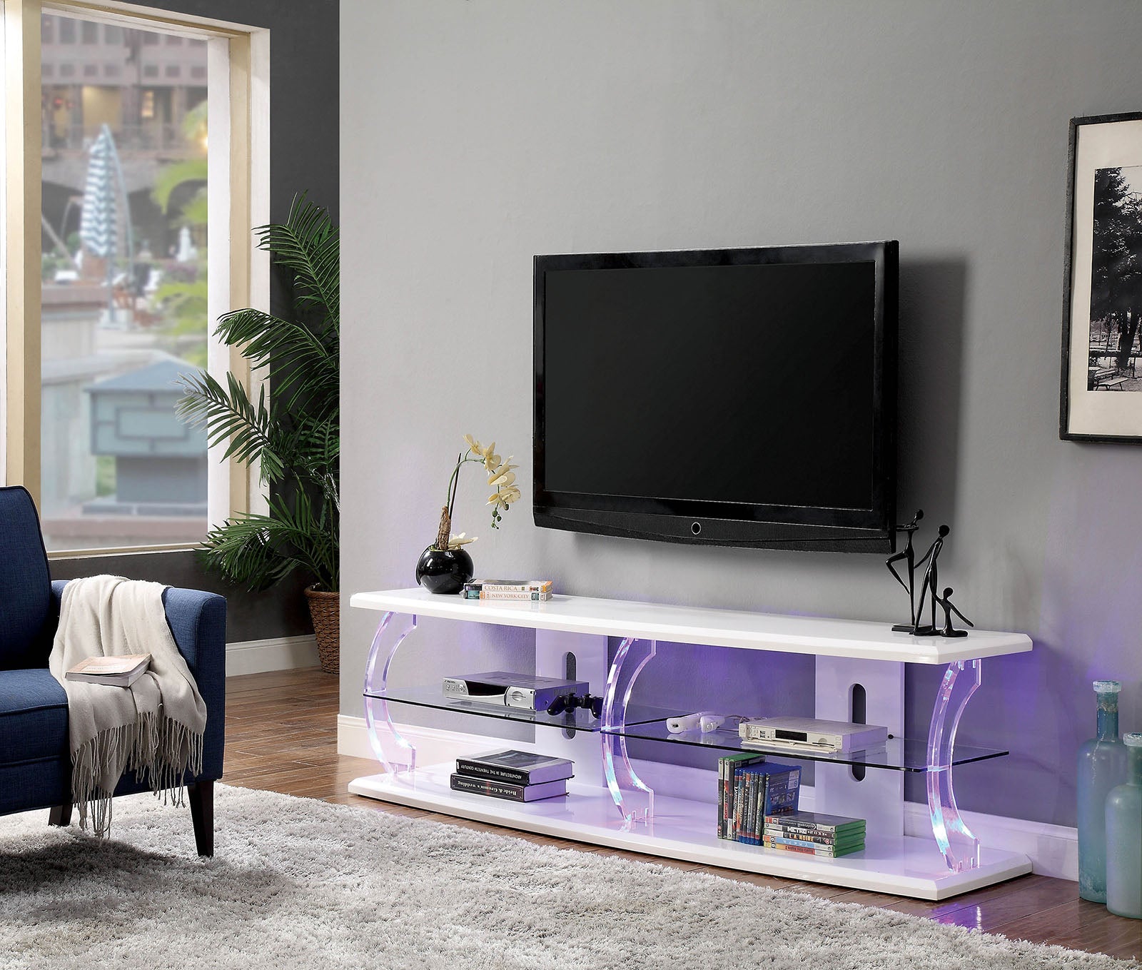 ERNST - 60" TV Stand - CM5901WH-TV-60