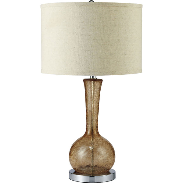 RACHEL - 15"H Glass Amber Table Lamp - L731208
