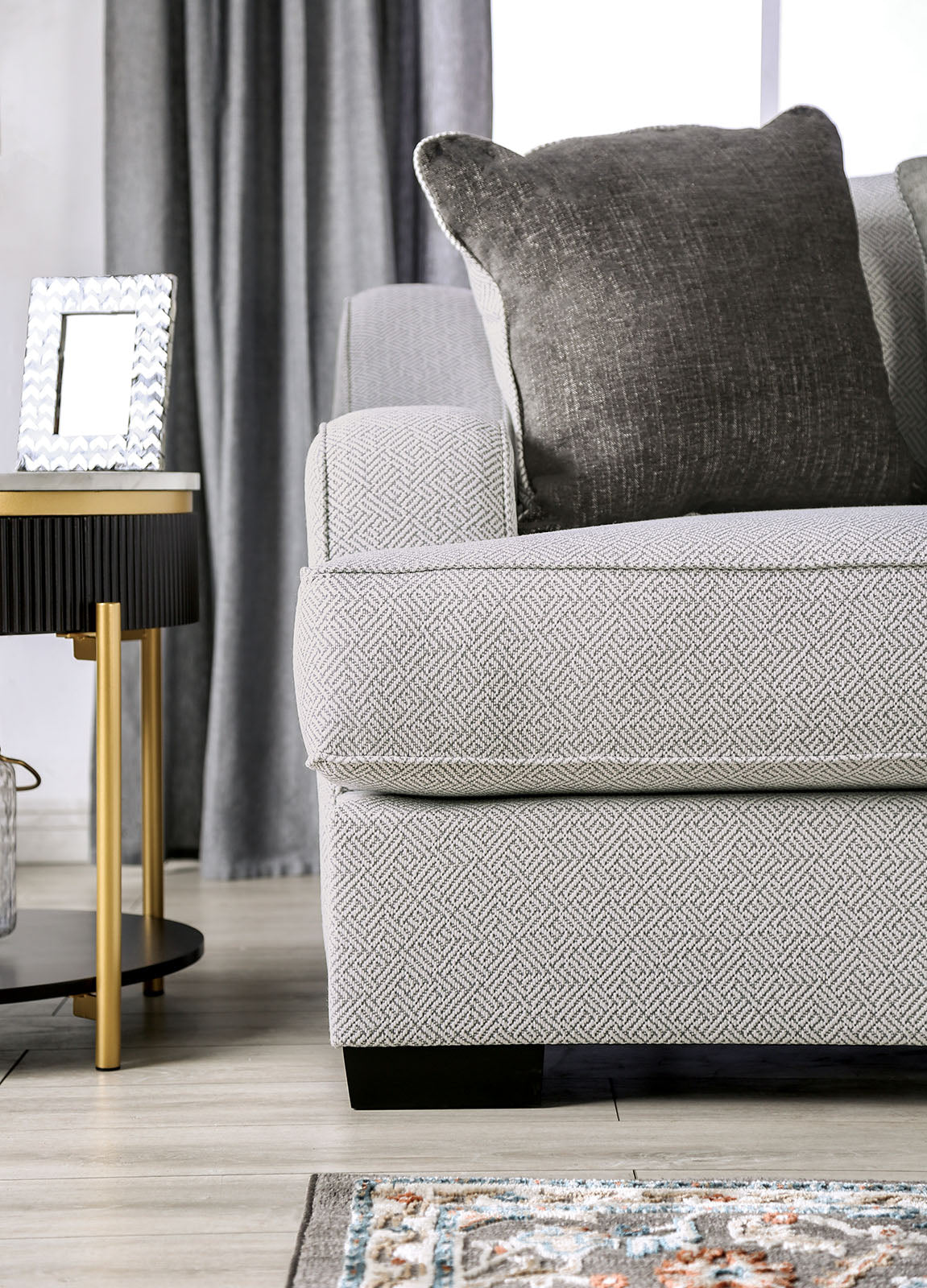 SKYLINE - Loveseat, Pewter/Gray - SM1212-LV