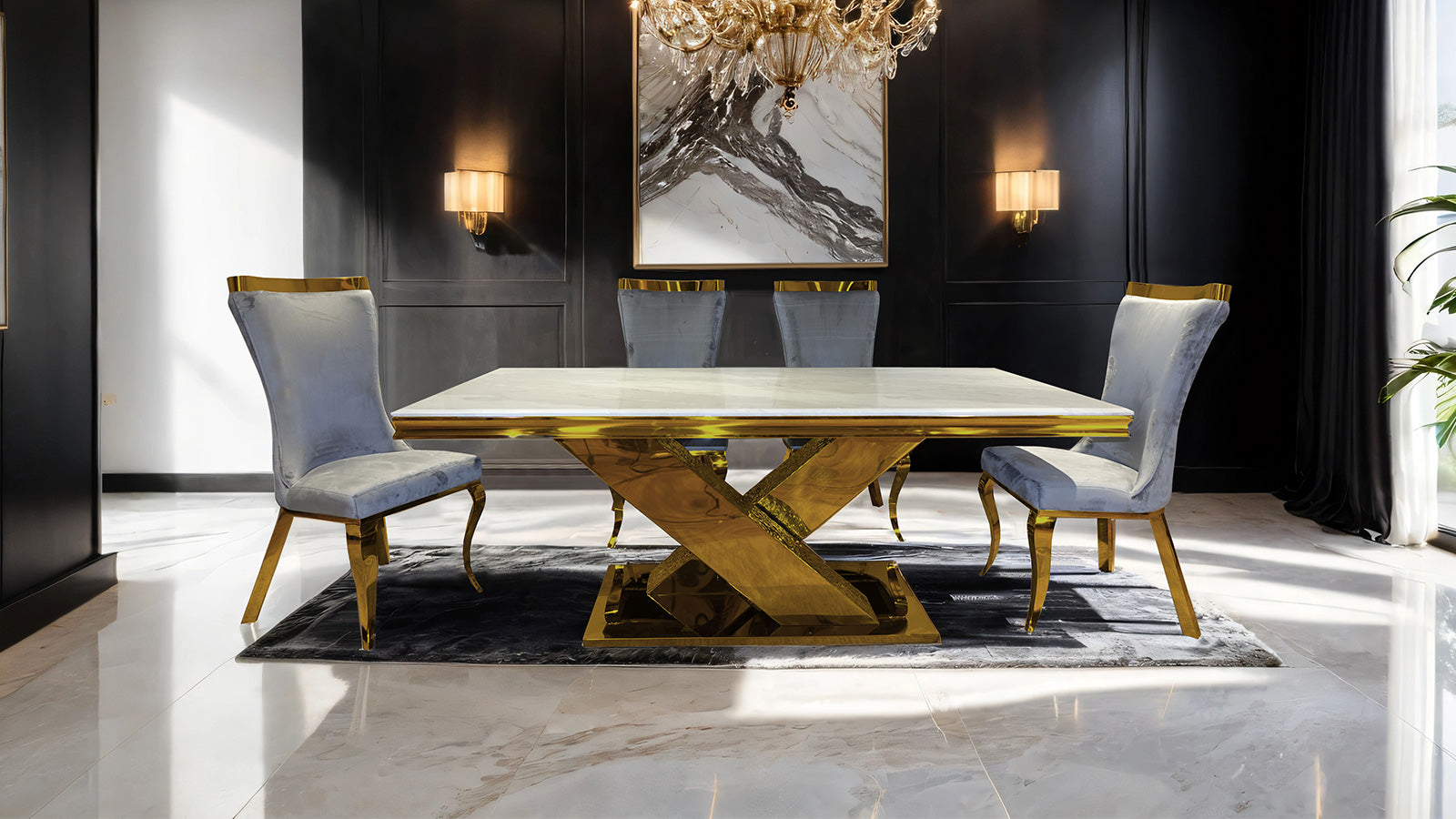 PALAZZO - Dining Table - FM33002GD-T-TABLE