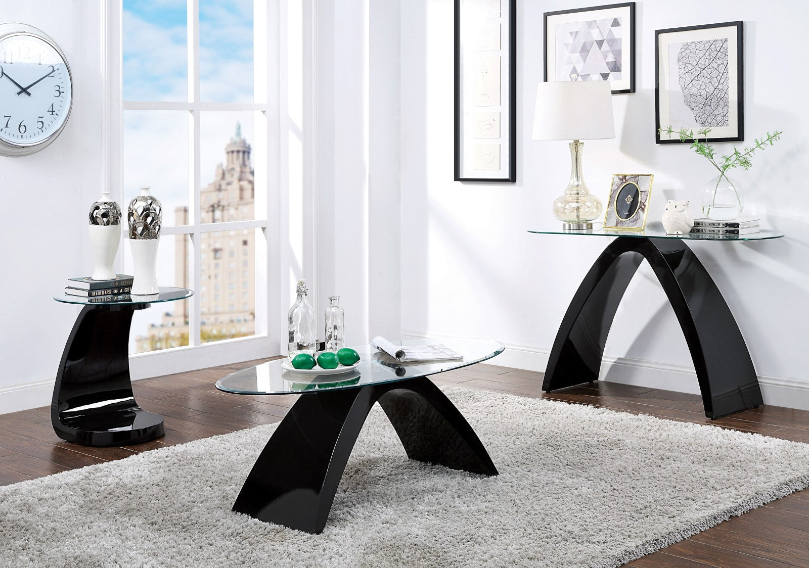 NAHARA - Coffee Table, Black - FOA4042BK-C-TABLE