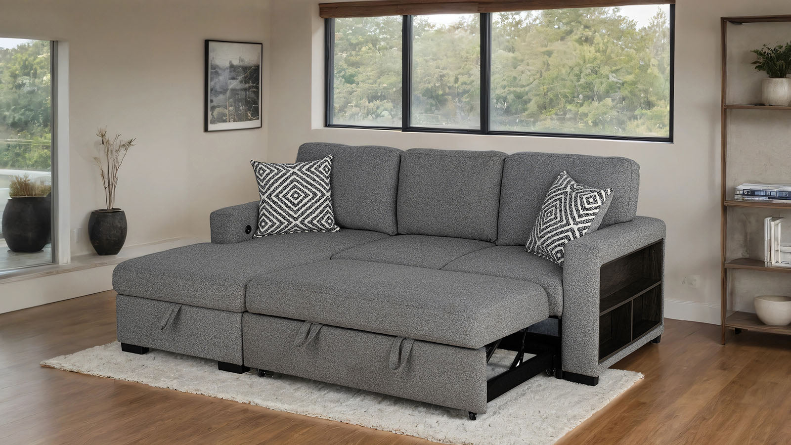 CHATHAM - Left-Chaise Sectional - FM64005GY-SECT-L