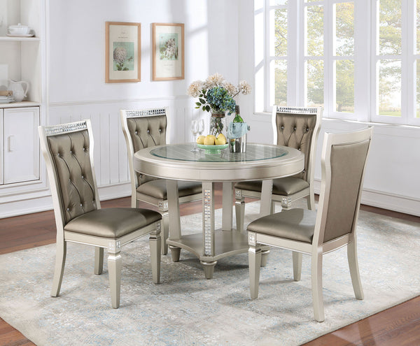 ADELINA - 5 Pc. Round Dining Table Set - CM3158RT-5PC