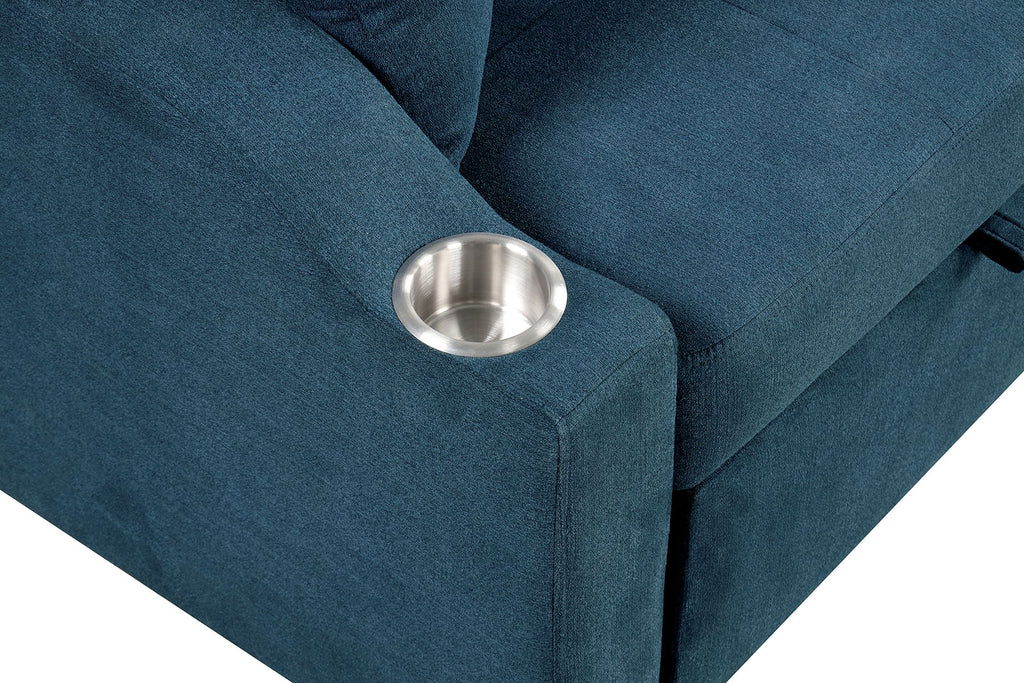 ROYDEN - Sleeper Sofa w/ Cupholder - FM6963BL-PK
