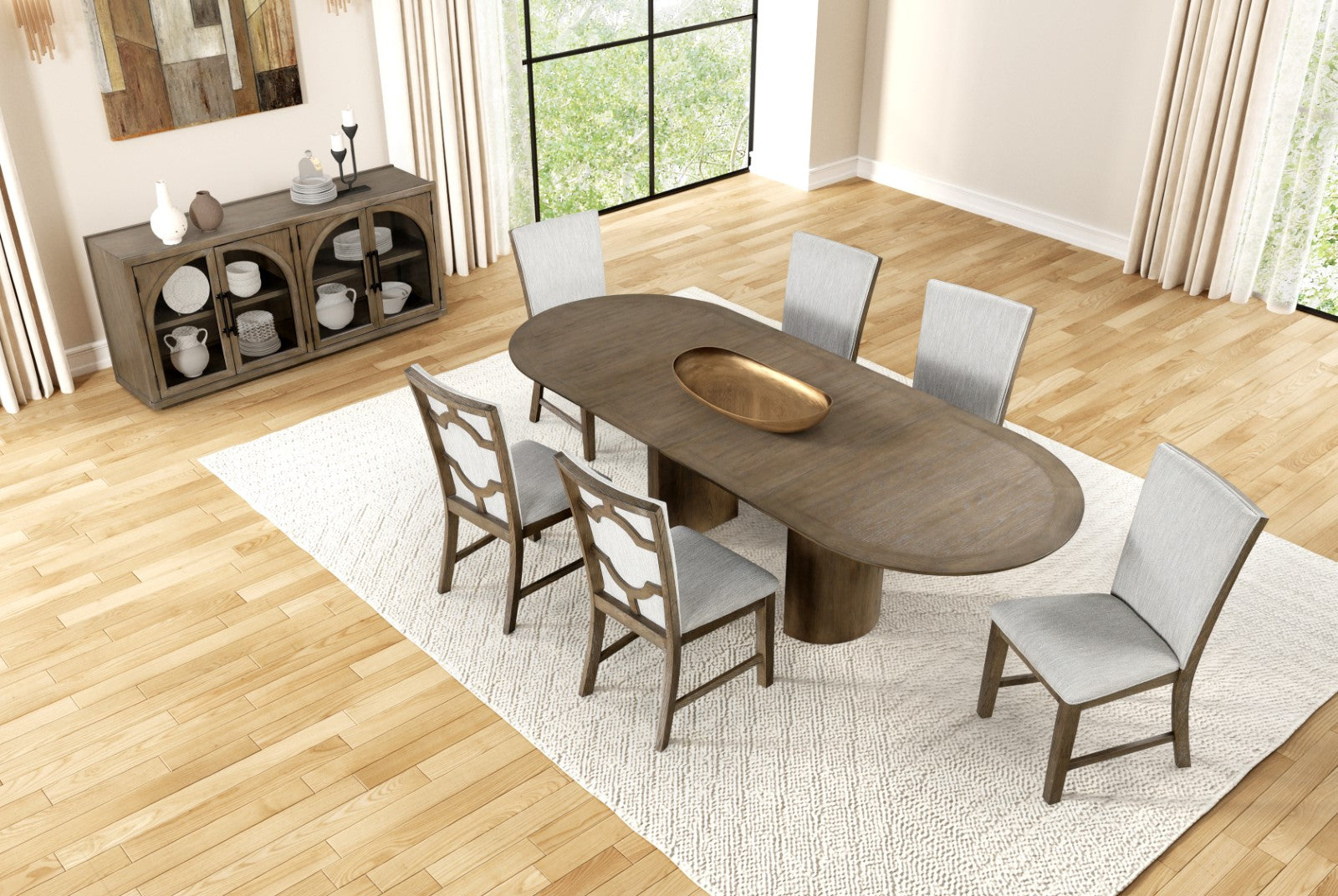 CLEMENTS - 7 Pc. Dining Table Set - FM3411AK-OT-7PC