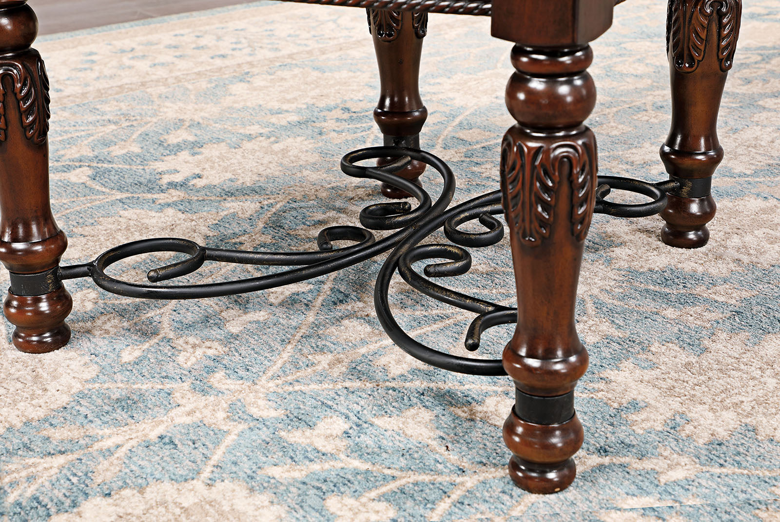 PICARDY - 9 Pc. Dining Table Set (2AC+6SC) - CM3147T-9PC