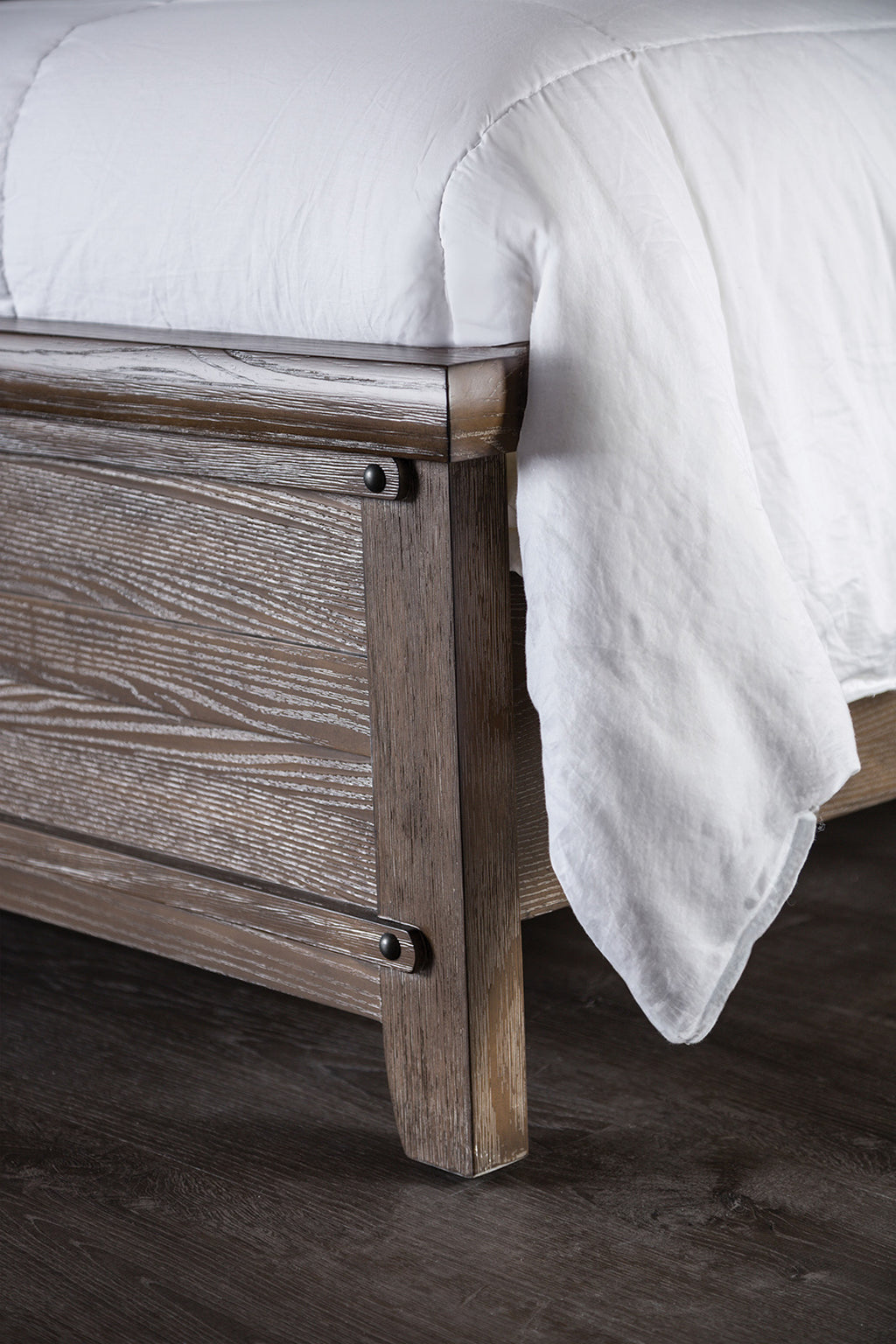 MERTHYR - E.King Bed, Brown - FM7431BR-EK-BED