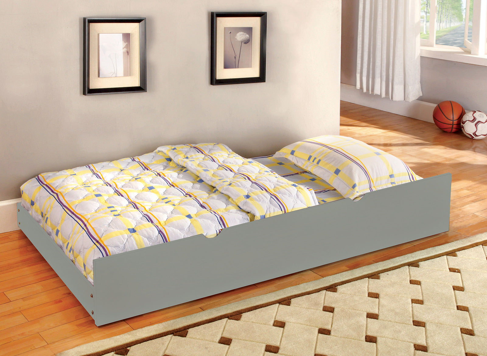 OMNUS - Trundle w/ 2 Dividers, Gray [NOT AVAILABLE] - FM-TR452-GY