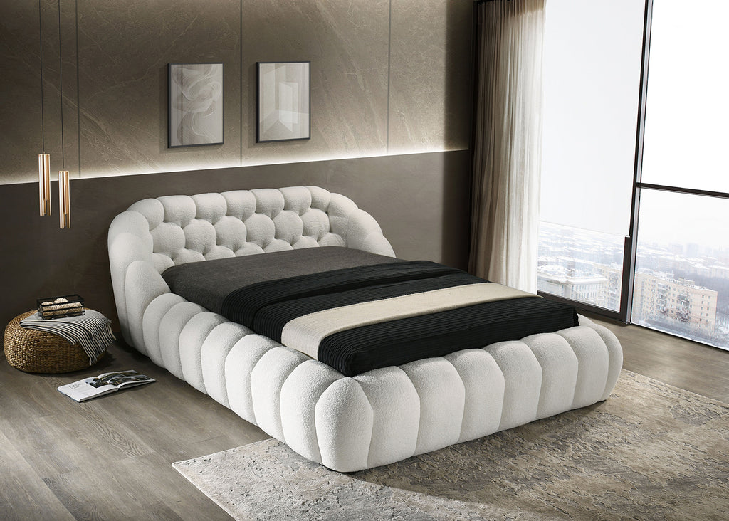NEWQUAY - Queen Bed, White - FM7260WH-Q-BED