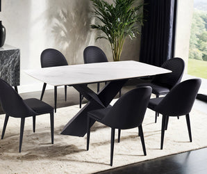 LENVIK - 7 Pc. Dining Table Set - FM3700BK-T-7PC