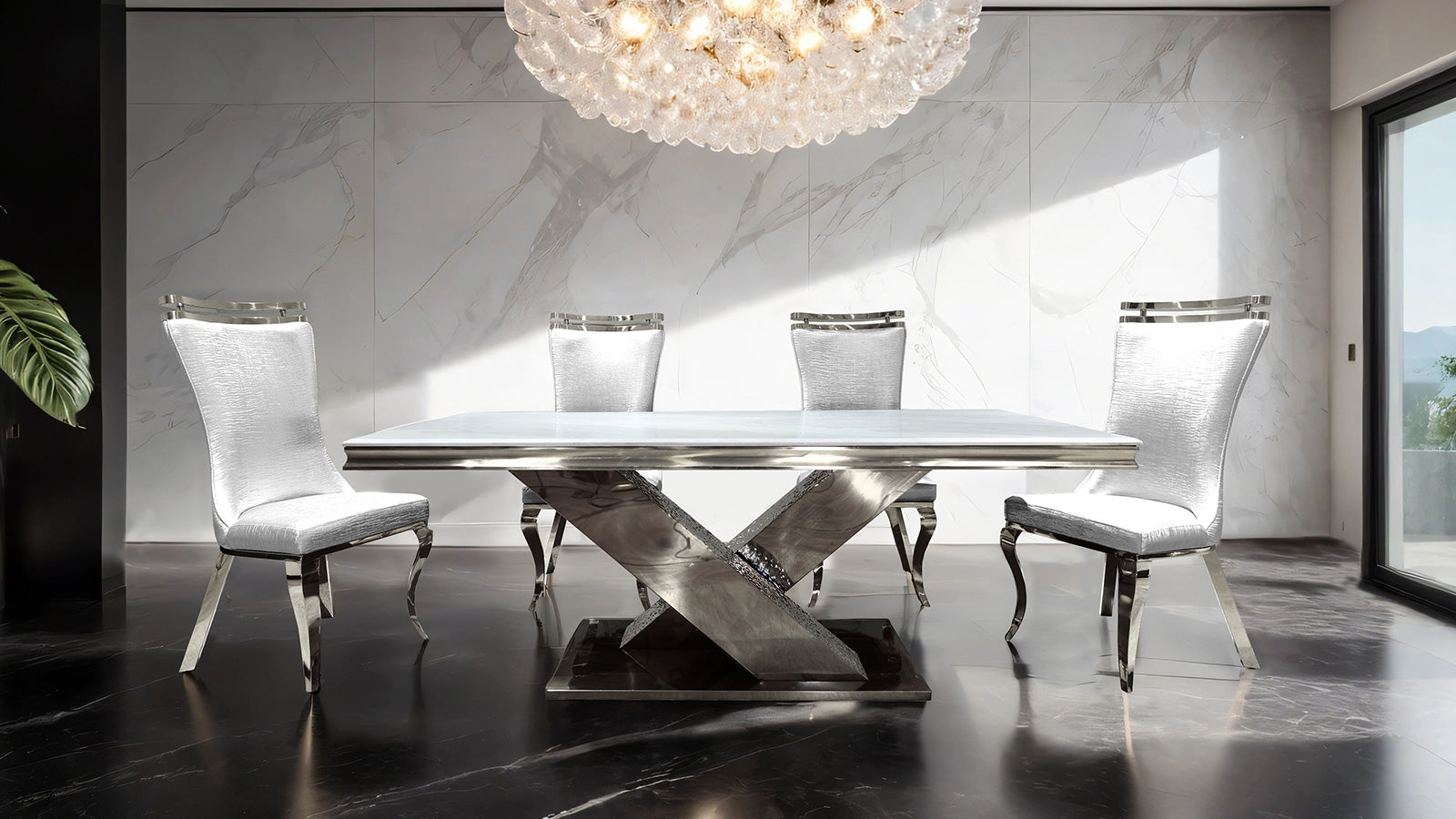 PALAZZO - Silver Chair (2/CTN) - FM33010SV-SC-2PK