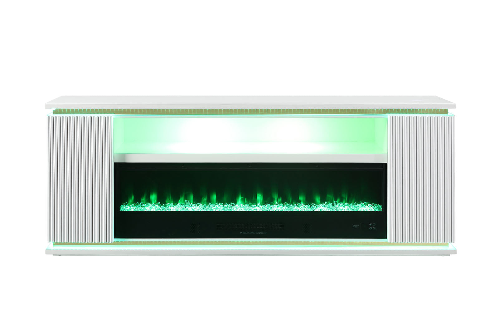 MEDEA - 71" TV Stand w/ Electric Fireplace - FM-AC8011WH-TV