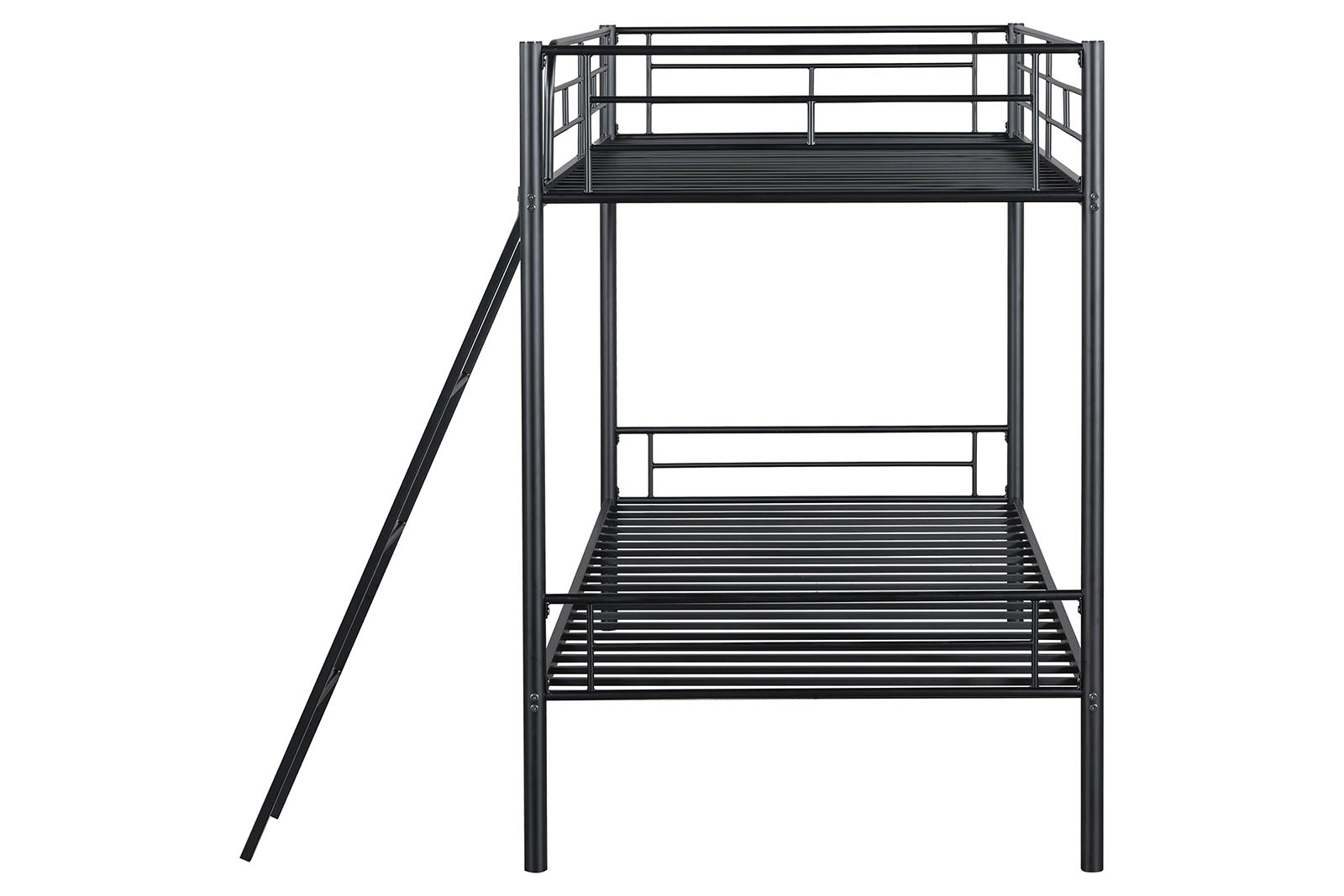 HECTOR - Twin/Twin Metal Bunk Bed (K/D), Black - FM-BK903BK-TT