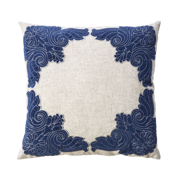 BETH - 20" X 20" Pillow, Natural & Indigo (2/CTN) - PL8009-2PK
