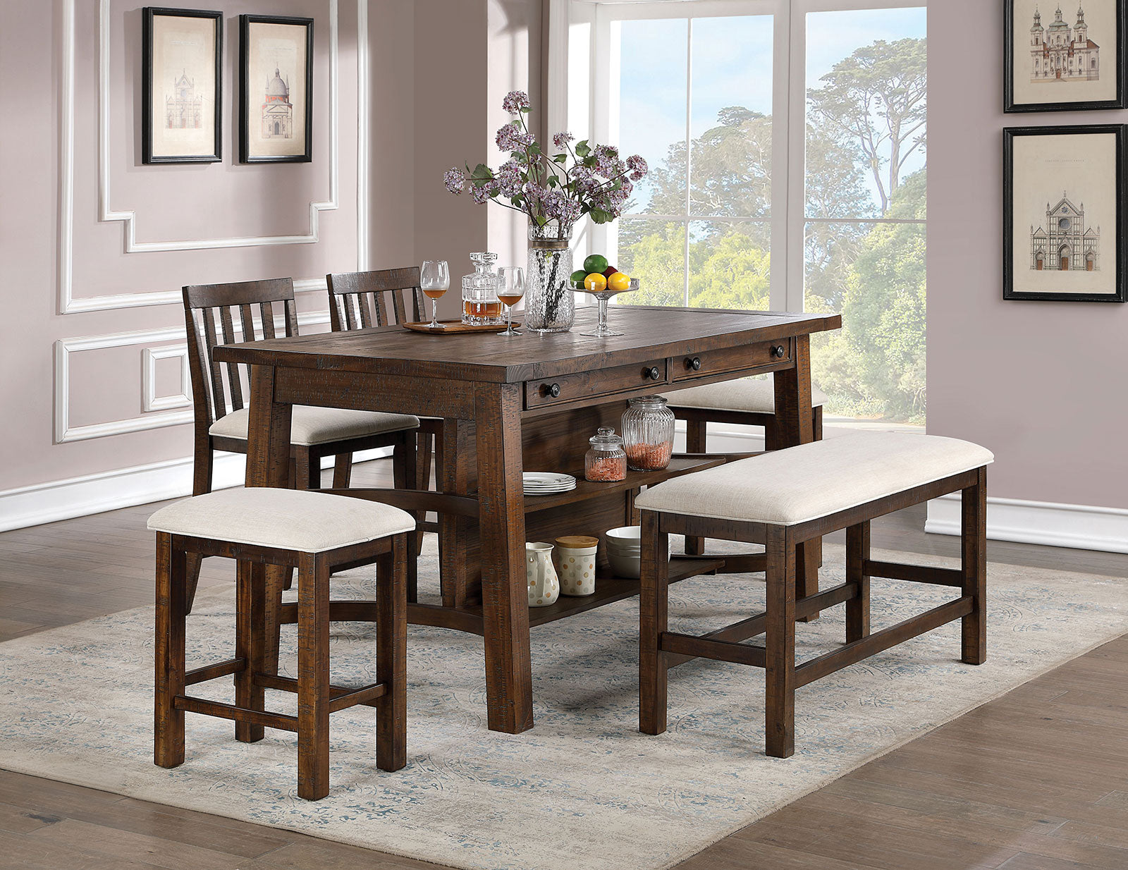 FREDONIA - Counter Ht. Bench - CM3902PBN