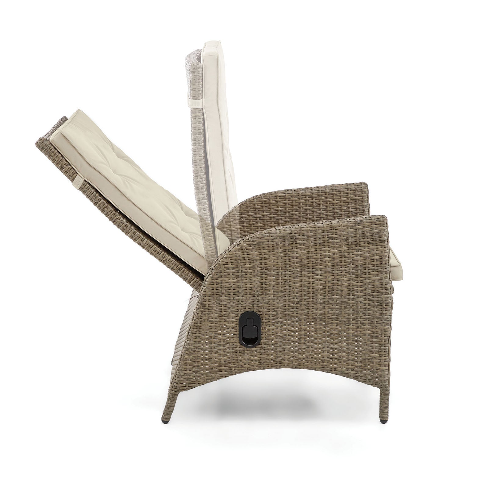 MACKAY - Reclining Chair (2/CTN), Beige/Natural Teak - GM-2002-2PK